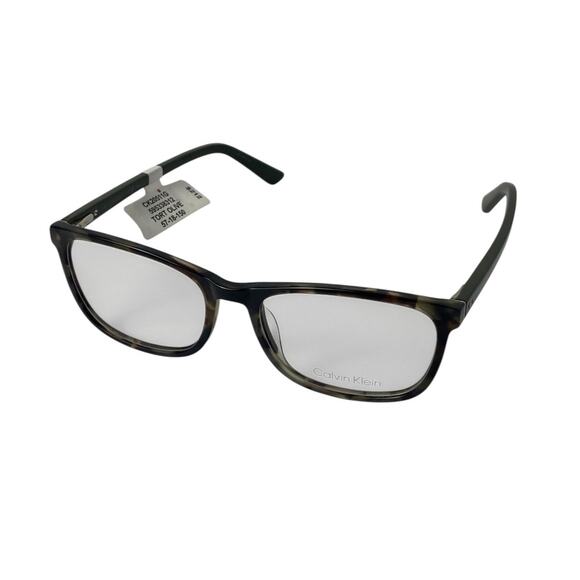 Calvin Klein Women's Olive Tortoise Square Eyeglasses Frames No Case NWT - Picture 1 of 6